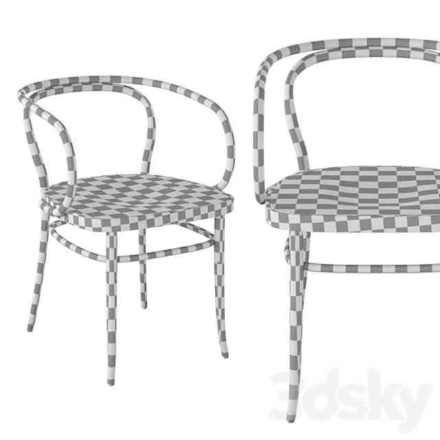 Armchair Thonet 209 3ds Max - thumbnail 3