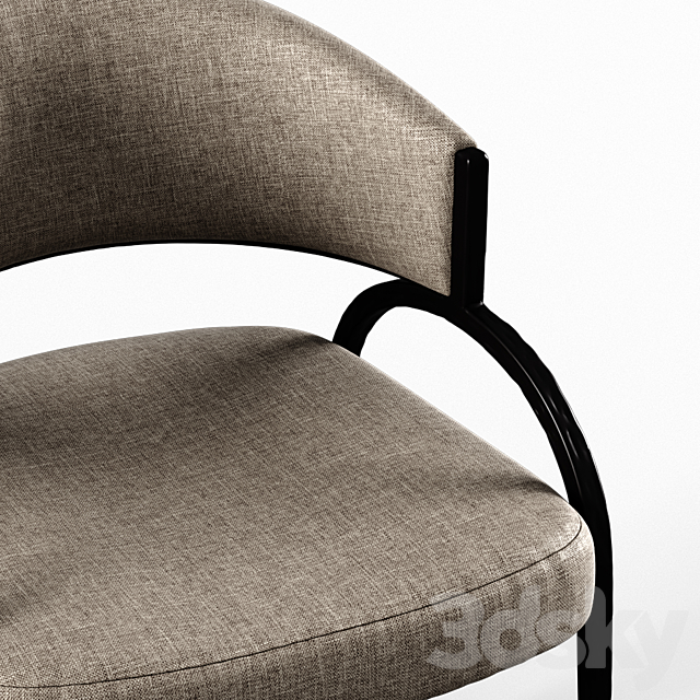 Arteriors bahati chair 3ds Max - thumbnail 3