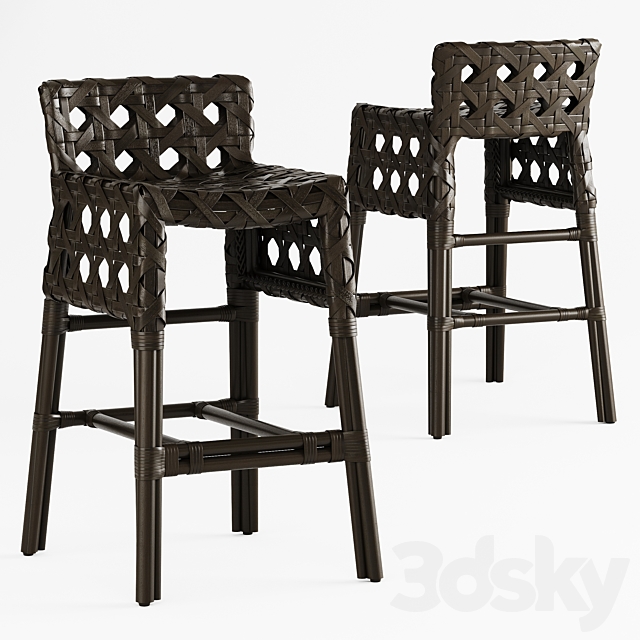 Arteriors Richmond Bar Stool 3ds Max - thumbnail 1