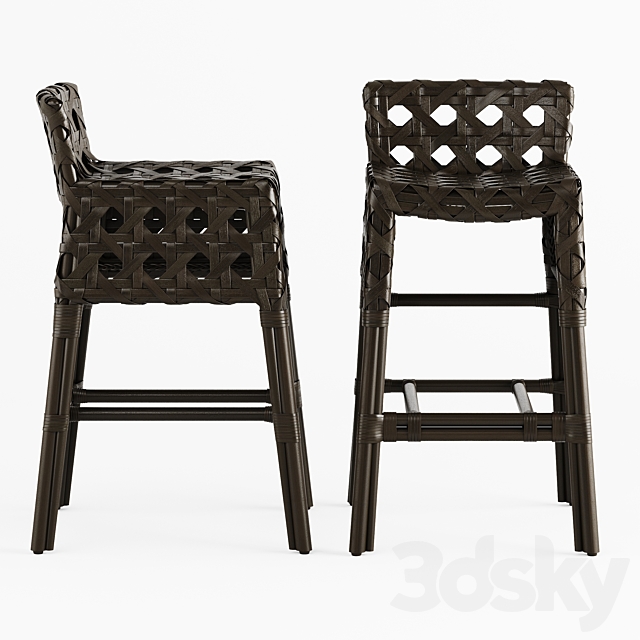 Arteriors Richmond Bar Stool 3ds Max - thumbnail 2