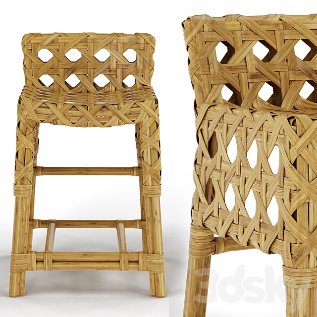 Arteriors Richmond Counter Stool 3DSMax File - thumbnail 2