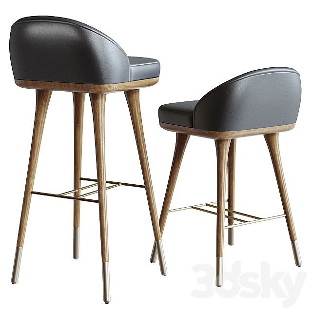 Arteriorshome Walsh Bar Stool Walsh Counter Stool 3DS Max Model - thumbnail 2