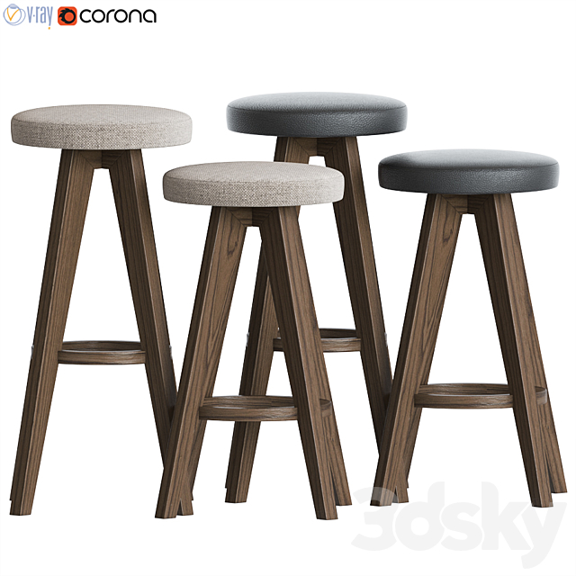 Article Sede Circo Barstool Counterstool 3DSMax File - thumbnail 1