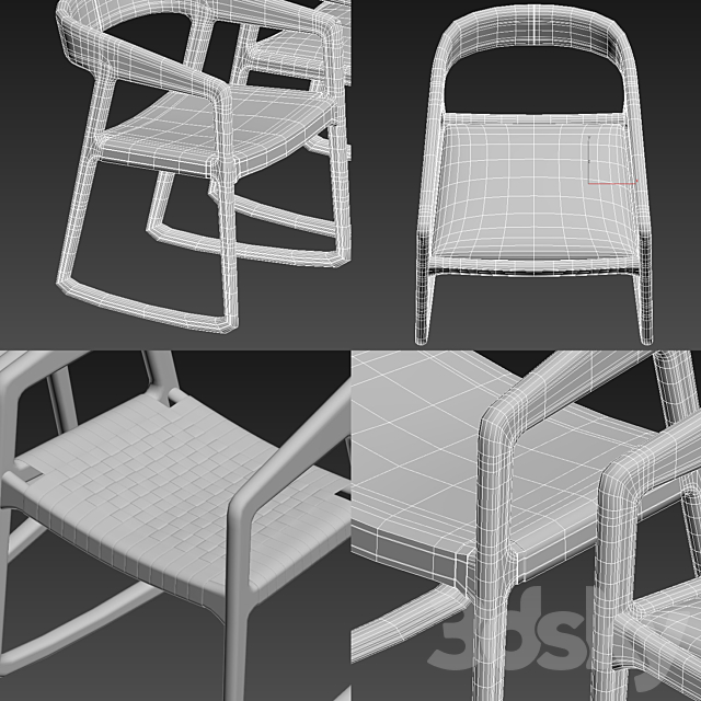 Artisan _ Tesa Rocking Chair 3DS Max Model - thumbnail 3