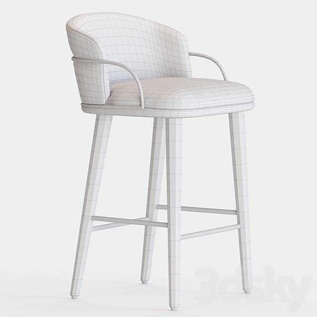 Arven Bar Stool 3DS Max Model - thumbnail 4