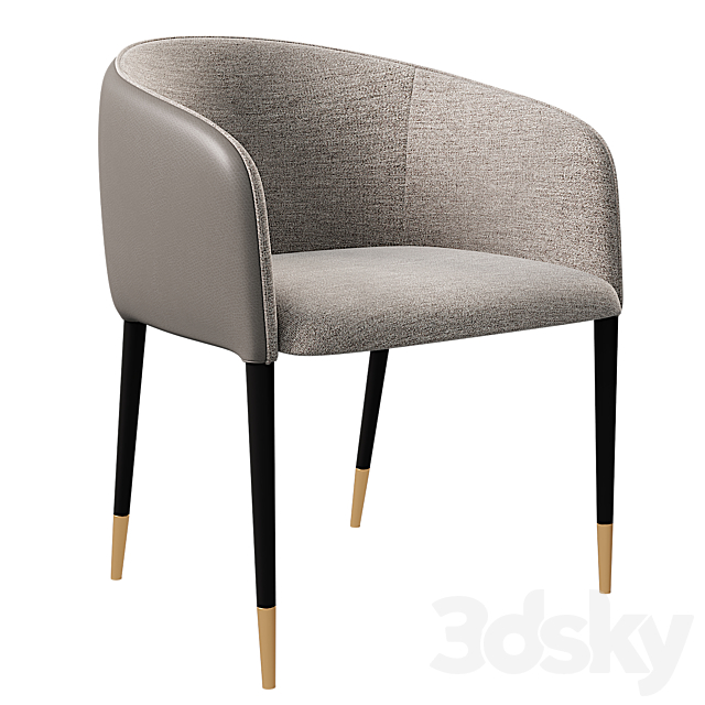 Asher dining chair sunpan 3ds Max - thumbnail 2