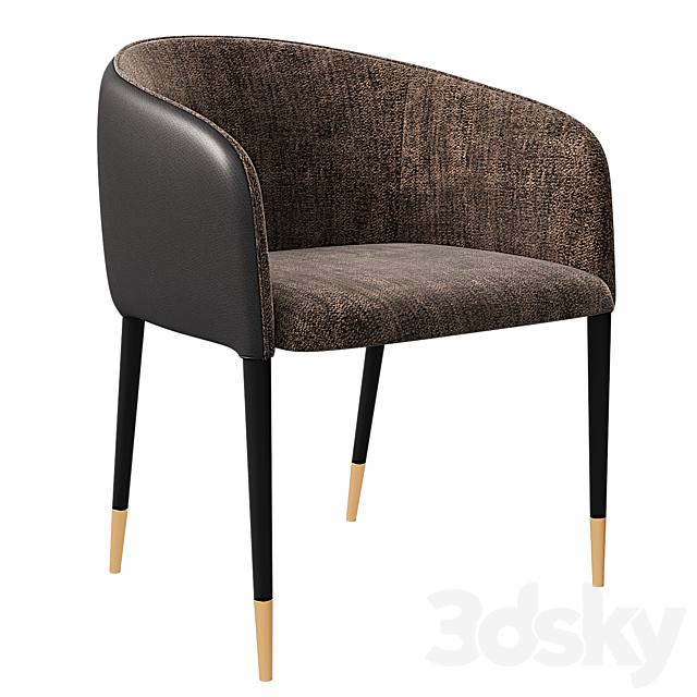 Asher dining chair sunpan 3ds Max - thumbnail 3