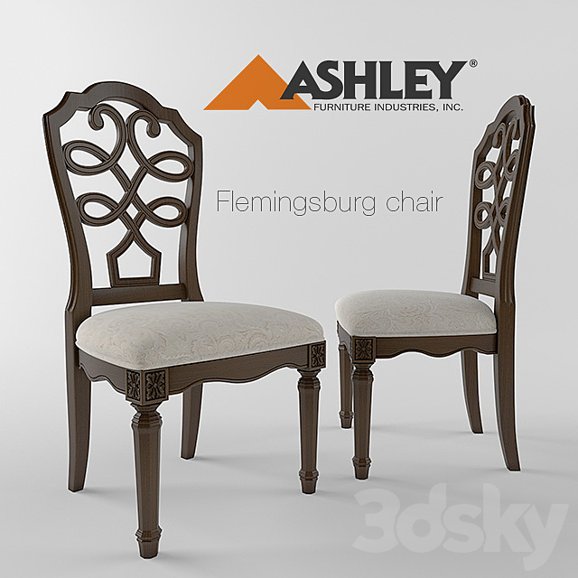 Ashley Flemingsburg chair 3DS Max Model - thumbnail 2