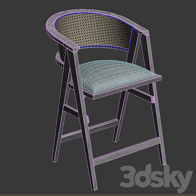 Ashley Taylor home Tabitha counter stool 3DSMax File - thumbnail 7