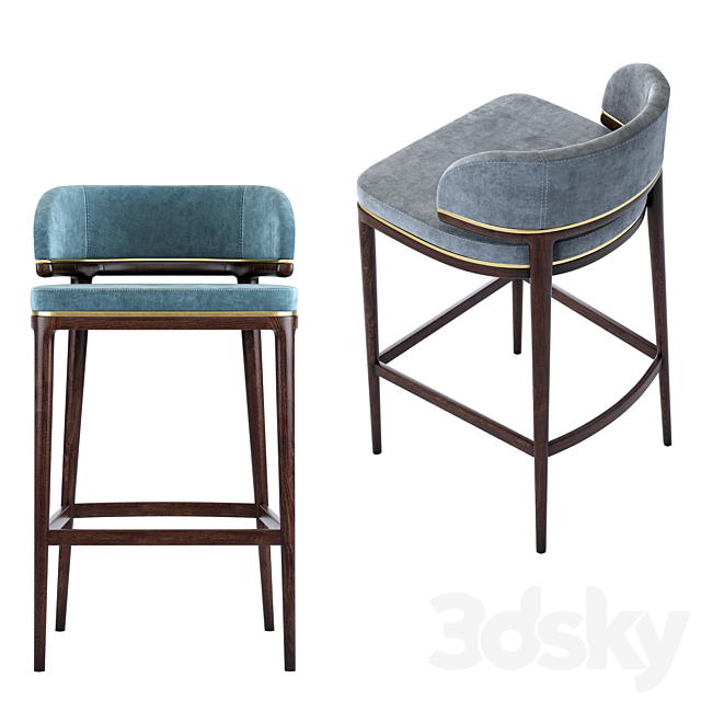 Aster grange bar stool 3DS Max Model - thumbnail 3