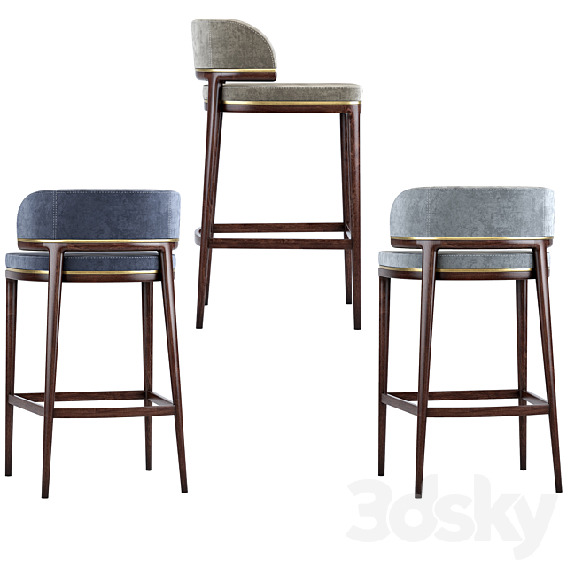 Aster grange bar stool 3DS Max Model - thumbnail 4