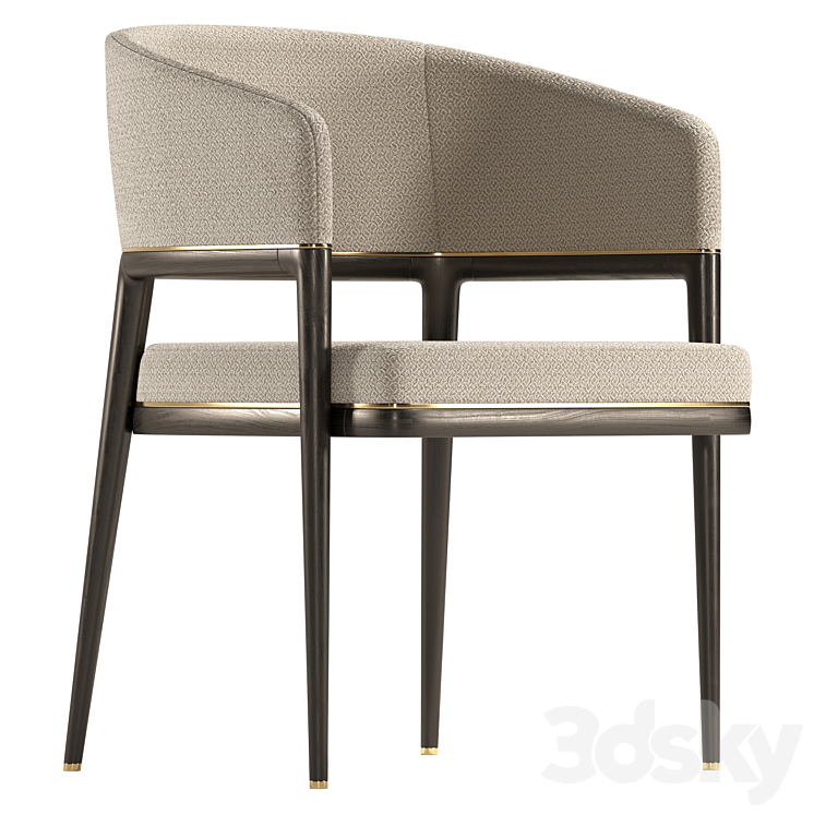 Aster – Mark dining chair 3DS Max Model - thumbnail 1