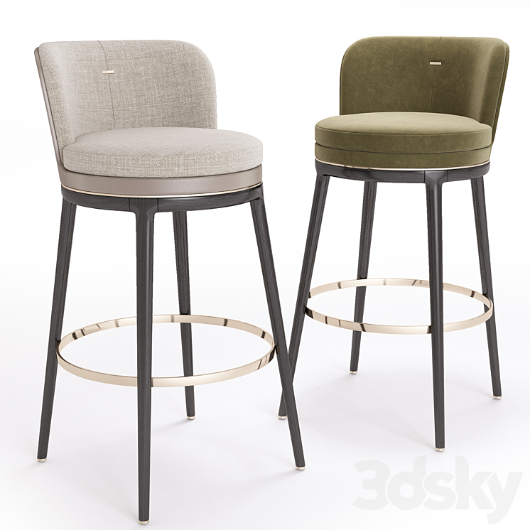 Aster_Hicks Bar stool 3DS Max Model - thumbnail 1