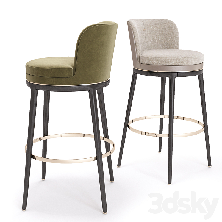 Aster_Hicks Bar stool 3DS Max Model - thumbnail 2