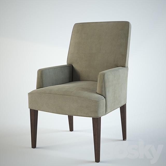 Astor Dining Arm Chair 3DS Max Model - thumbnail 1