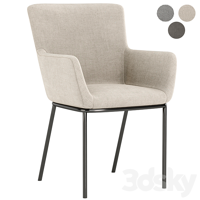 Astor dinning chair 3DSMax File - thumbnail 2