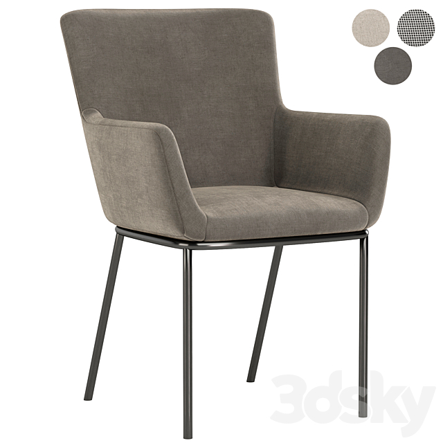 Astor dinning chair 3DSMax File - thumbnail 3