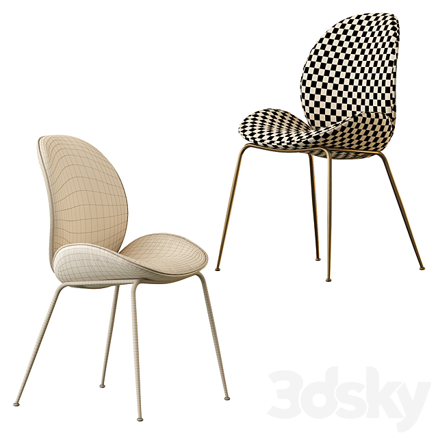 Astor Upholstered Dining Chair 3DS Max Model - thumbnail 4