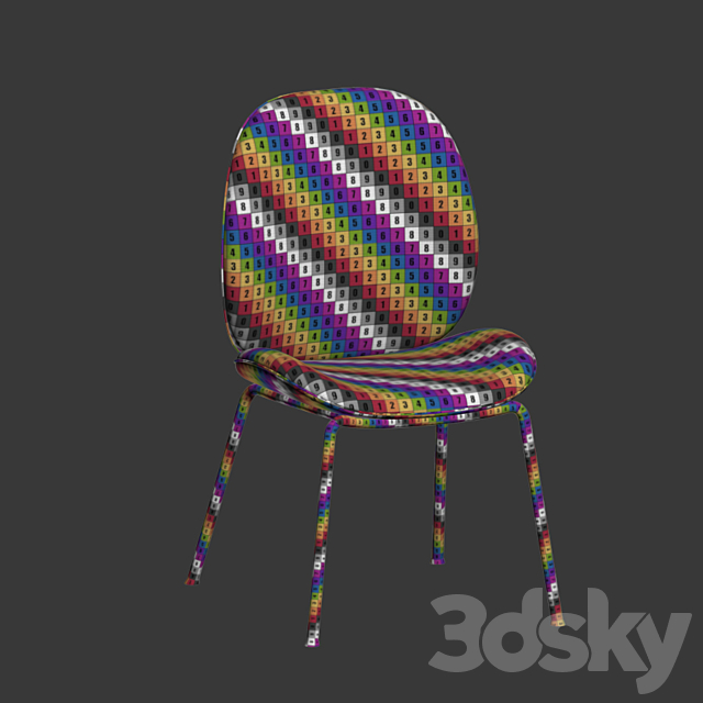 Astor Upholstered Dining Chair 3DSMax File - thumbnail 5