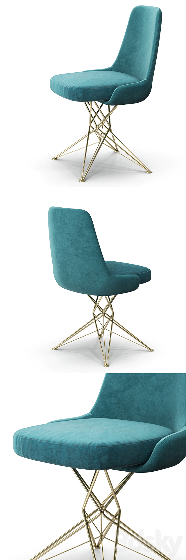 Athena chair 3DS Max Model - thumbnail 2