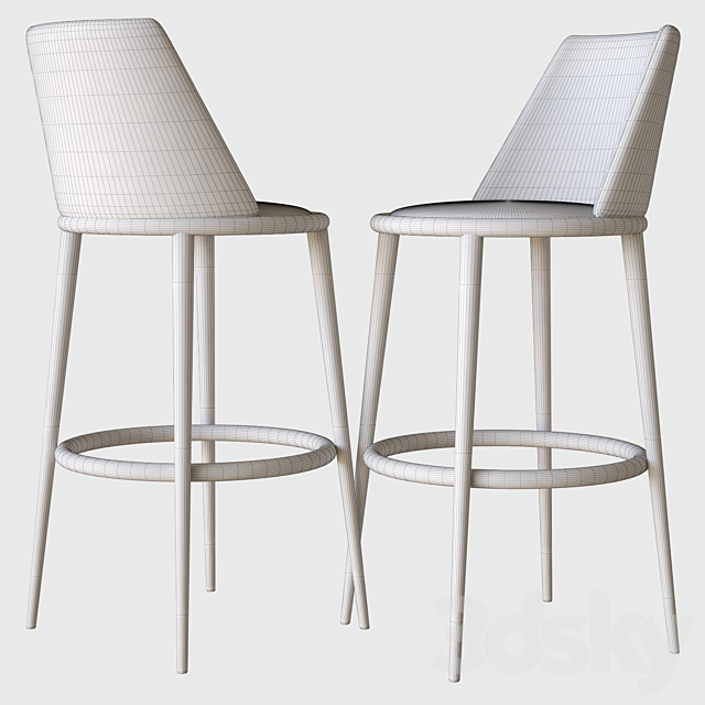 Aurora Imbottita Stool Cantori 3DSMax File - thumbnail 3