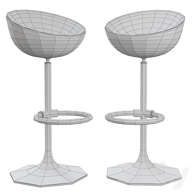 Aurum Barstool Duquesa & Malvada 3DSMax File - thumbnail 2