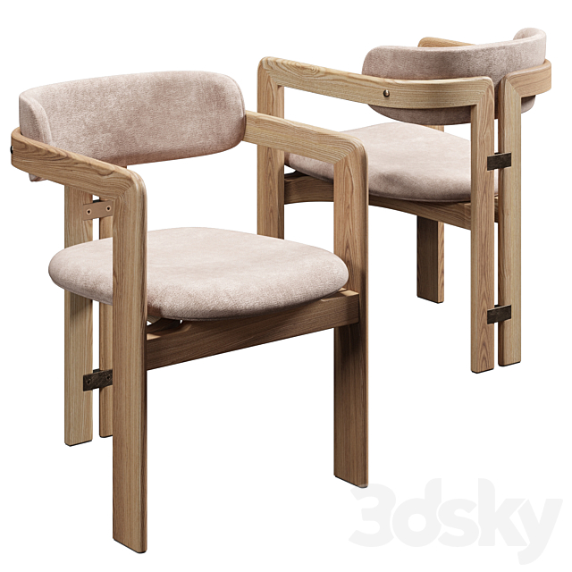 AVE Augusto Savini Pamplona Armchairs 1965 3DSMax File - thumbnail 1