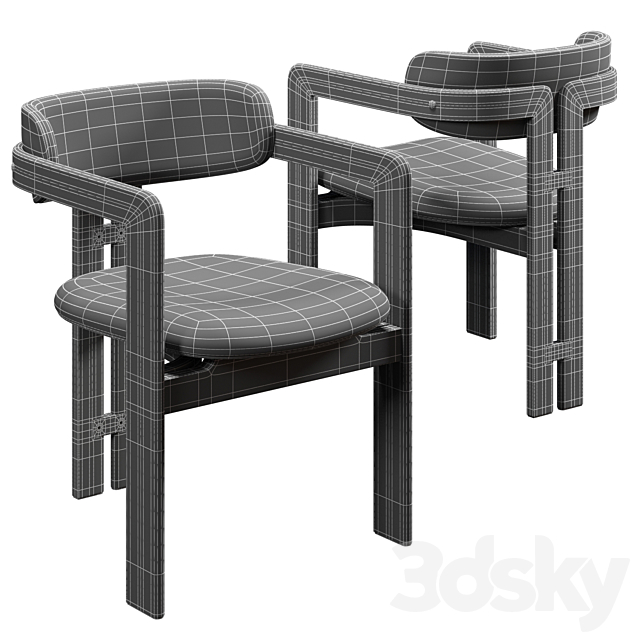 AVE Augusto Savini Pamplona Armchairs 1965 3DSMax File - thumbnail 2