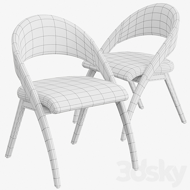 AVE COYLE Chair 3DS Max Model - thumbnail 2