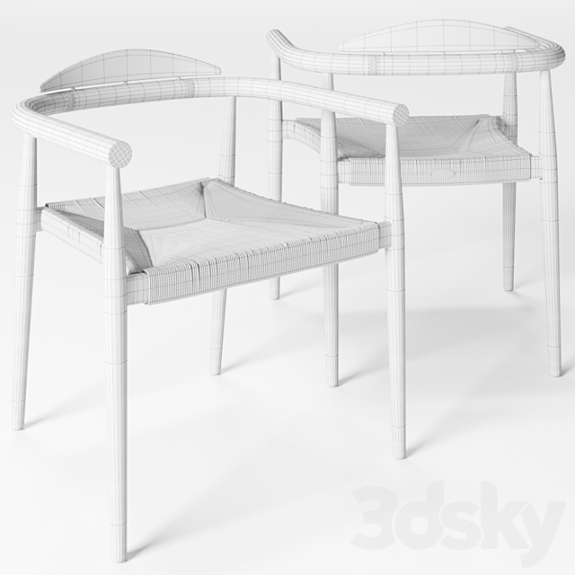 AVE Gloster Dansk Stacking Chair 3ds Max - thumbnail 3