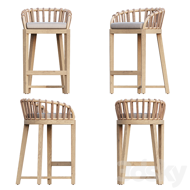 AVE Malawi Tub Barstool 3DSMax File - thumbnail 3