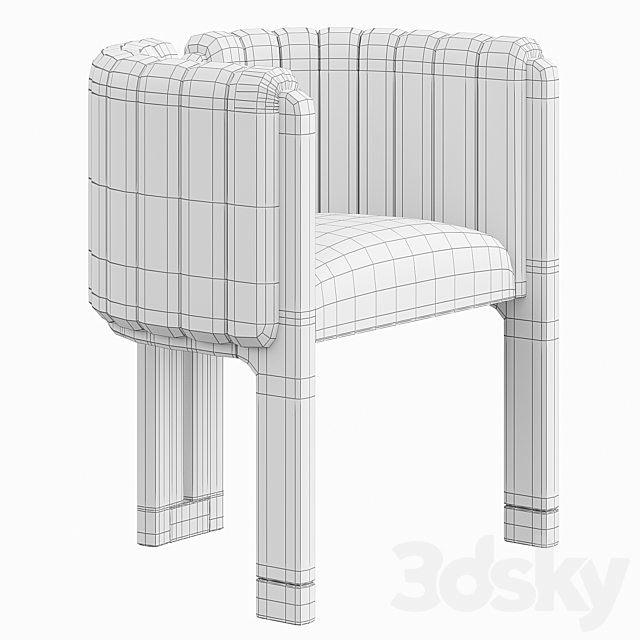 AVE Mezzo Collection Crawford Dining Chair 3DS Max Model - thumbnail 4