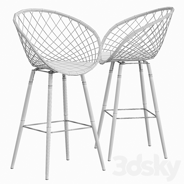 AVE SIDERA Counter Bar Stool 3ds Max - thumbnail 2