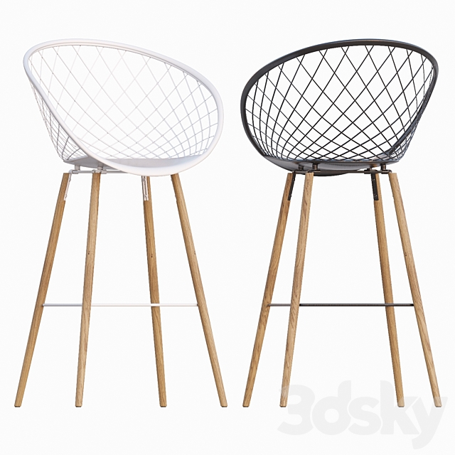 AVE SIDERA Counter Bar Stool 3ds Max - thumbnail 3