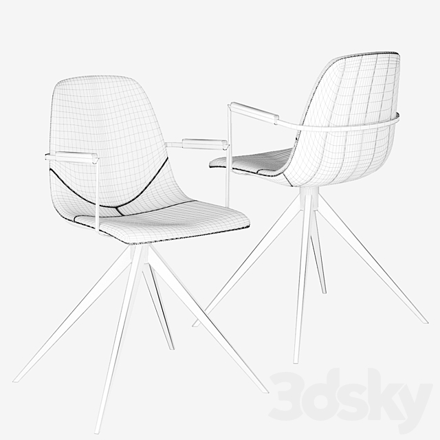 Avignon chair 3DS Max Model - thumbnail 2