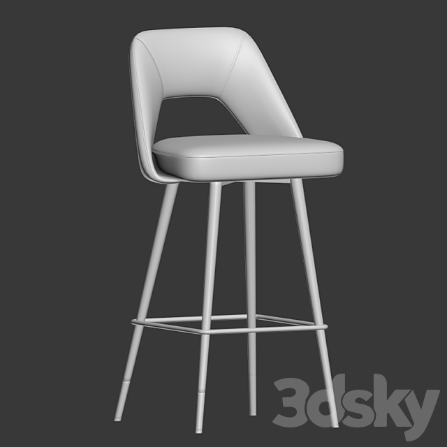 Avorio Bar Stool Eichholtz 3ds Max - thumbnail 2