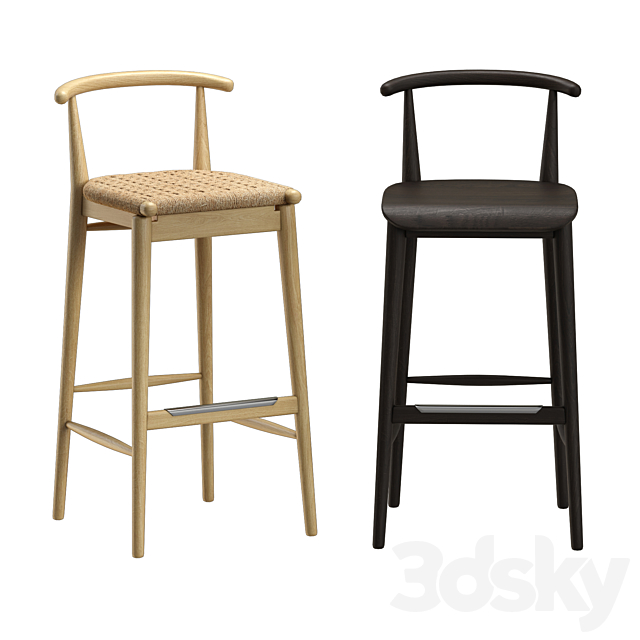 B & B Jens Bar Chair 3DSMax File - thumbnail 1