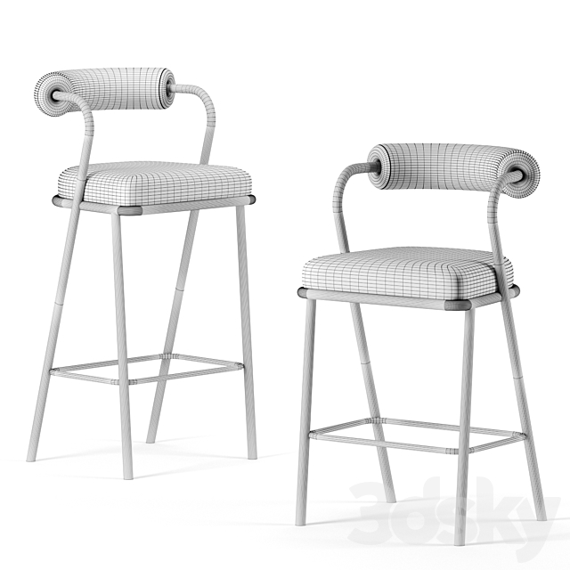 Baba barstool by My Home Collection 3DSMax File - thumbnail 2