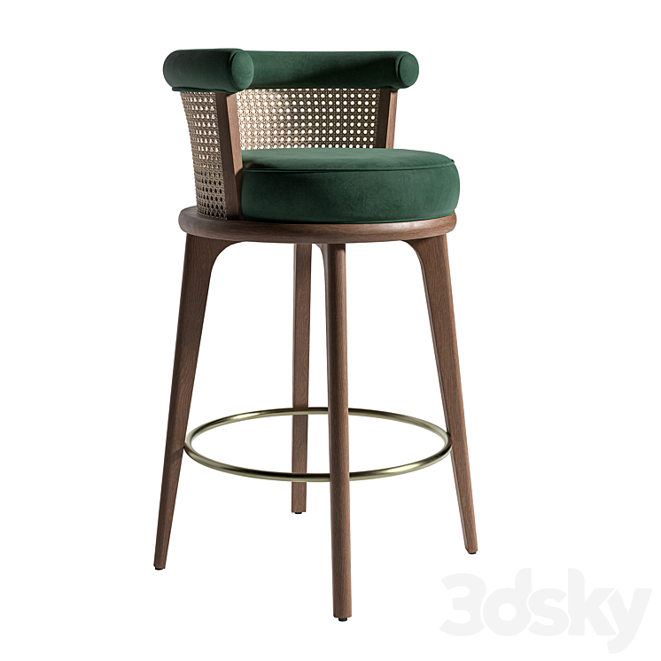 Badiola Counter Stool 3DS Max Model - thumbnail 1