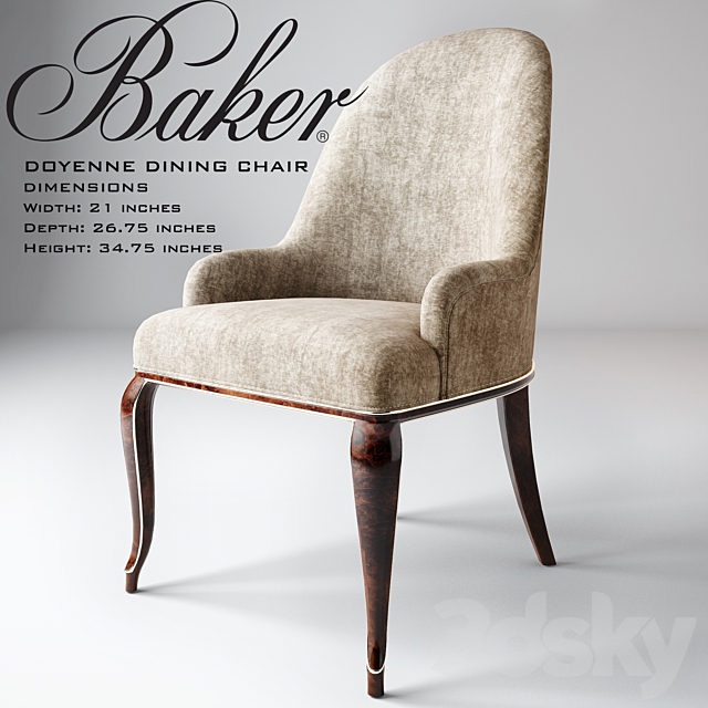 Baker _ Doyenne dining chair 3DSMax File - thumbnail 1