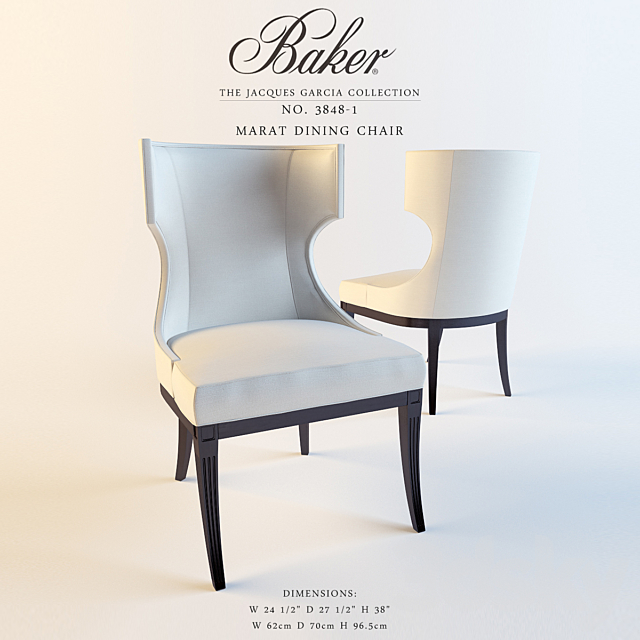 BAKER MARAT DINING CHAIR_ 3ds Max - thumbnail 1