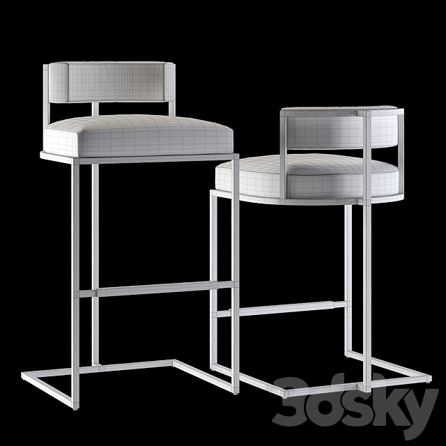 Baker Wayne Bar and Counter Stools 3DSMax File - thumbnail 3