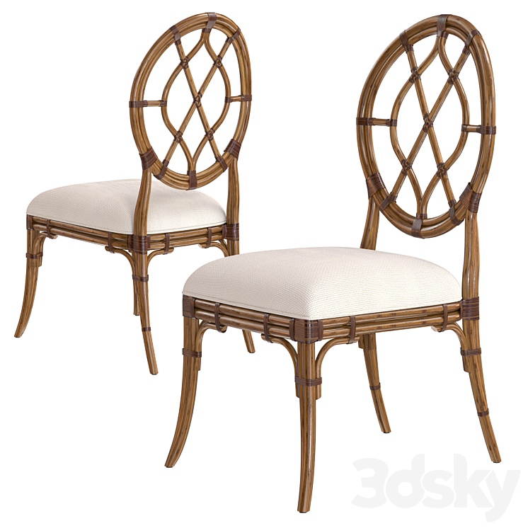 Bali Hai Upholstered Dining Chair 3DS Max Model - thumbnail 2