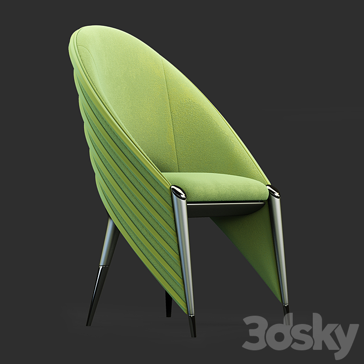 Banana Smoke chair 3DS Max Model - thumbnail 2