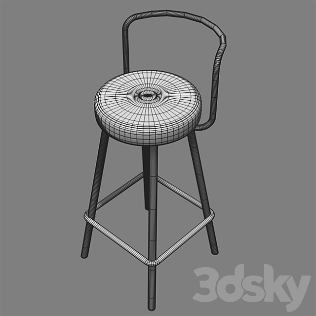 bar chair 3DSMax File - thumbnail 2