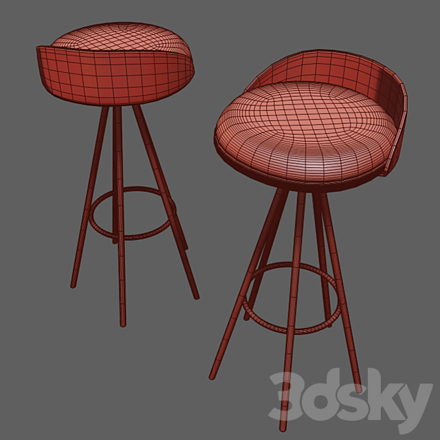 Bar chair 3DSMax File - thumbnail 3