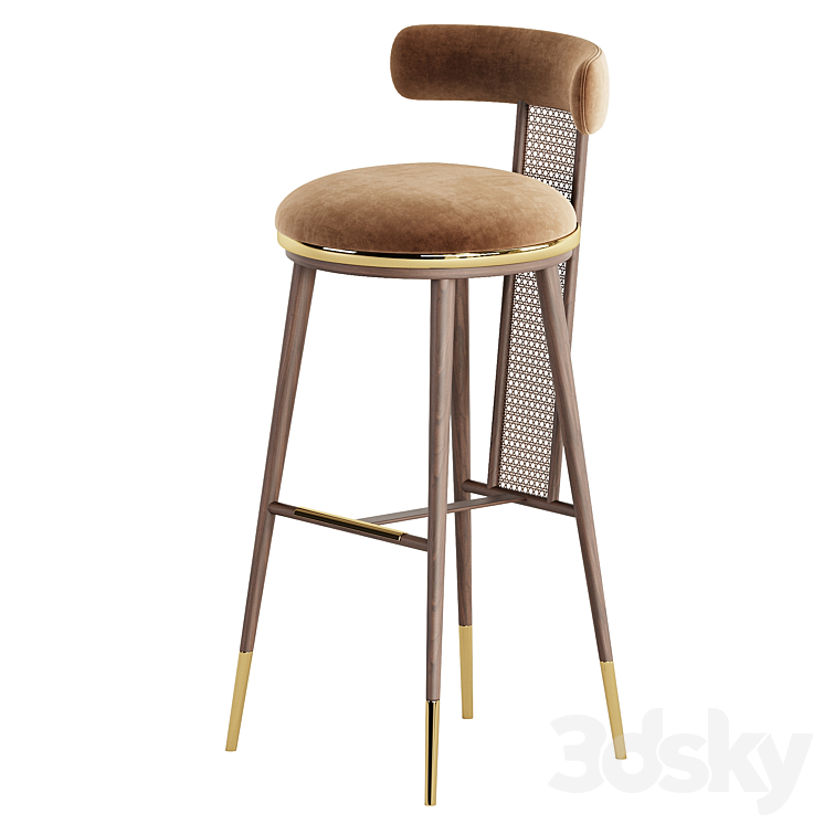 Bar Chair BLAKEY 3DS Max Model - thumbnail 2