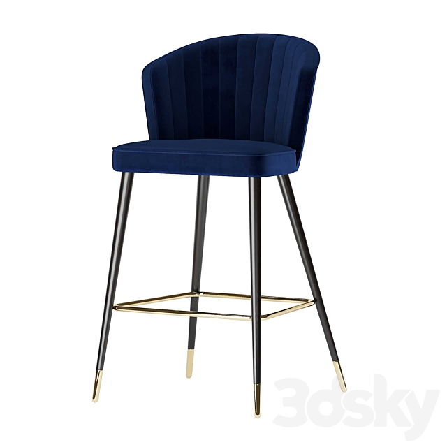 Bar chair Cassie 3DSMax File - thumbnail 2