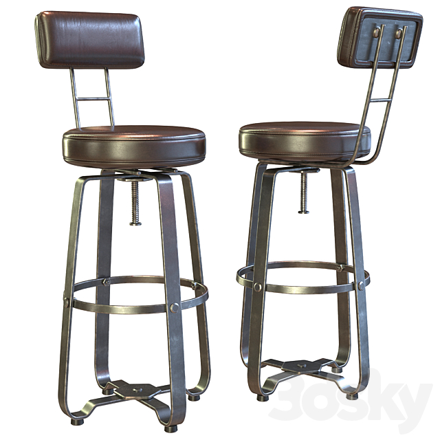 Bar Chair Chicken Run 3DS Max Model - thumbnail 2