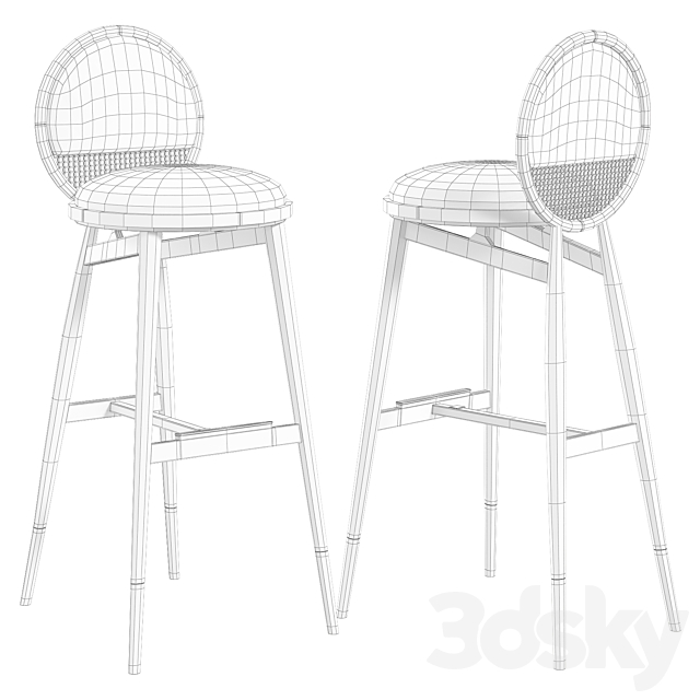 Bar chair dean 3DSMax File - thumbnail 3